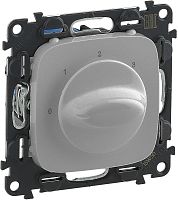 Выключатель вентилятора без рамки Legrand Valena Allure 4-поз. алюминий картинка